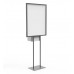 FixtureDisplays® Poster Stand Social Distancing Signage with Donation Charity Fundraising Box 11063+10073+10918-WHITE